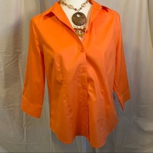 CHICO’S No-Iron cotton button up shirt/blouse